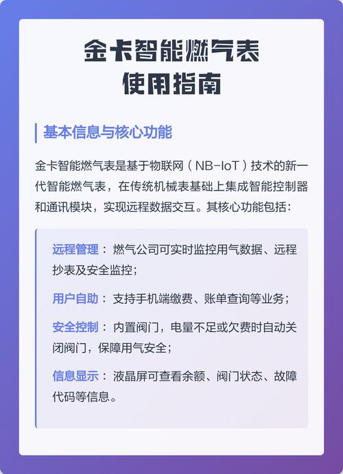 金卡智能燃气表使用指南